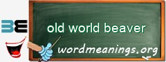 WordMeaning blackboard for old world beaver